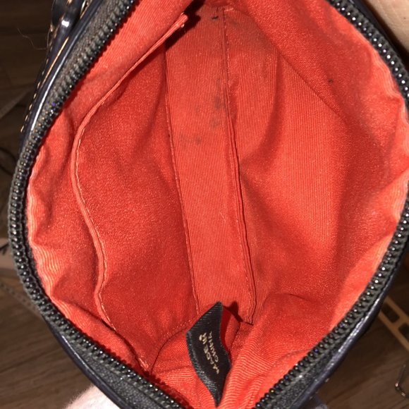 Coach Black Signature Cloth Zippered Wristlet and Black Patent Coin Purse - Picture 5 of 8